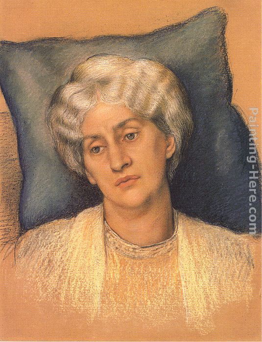 Portrait of Jane Morris (Study for The Hourglass) painting - Evelyn de Morgan Portrait of Jane Morris (Study for The Hourglass) art painting